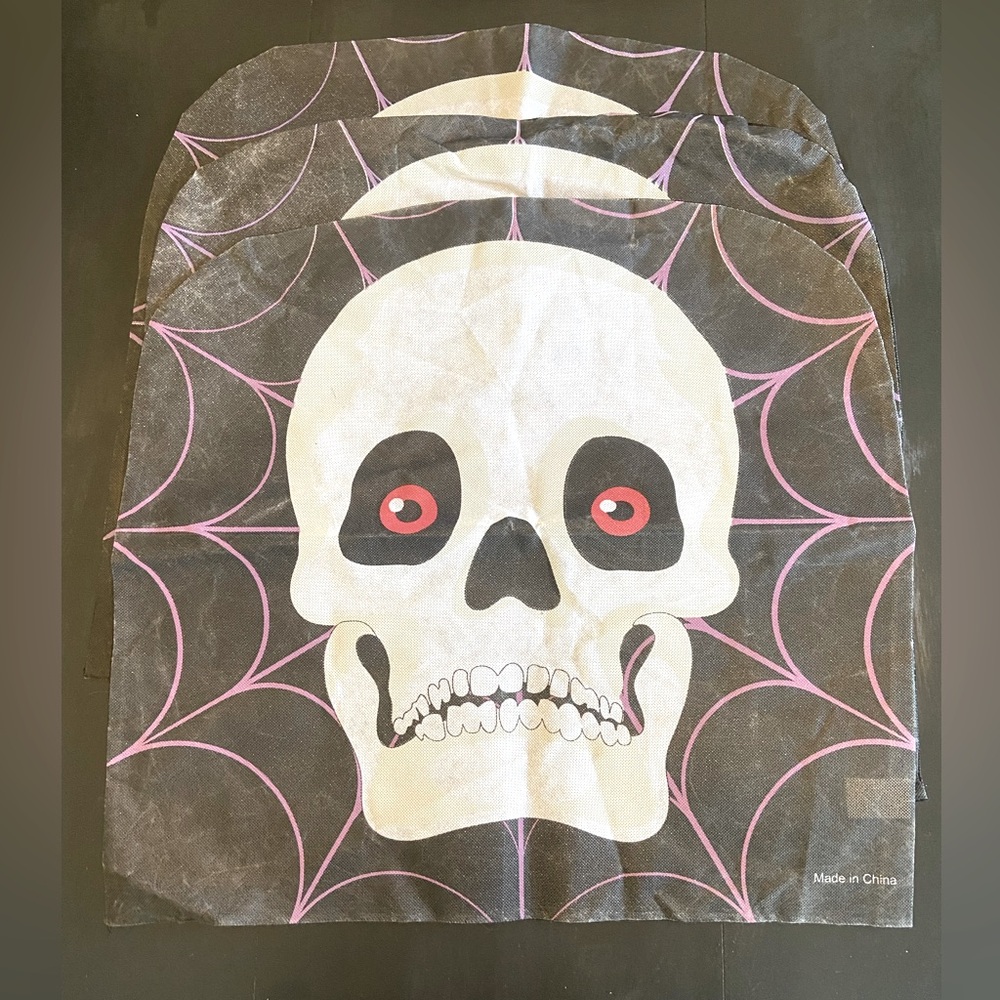 Three Halloween Skull Chair Cover Backs